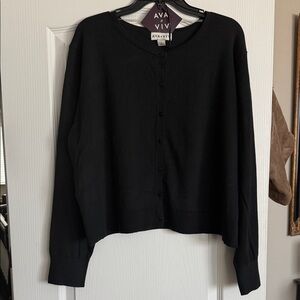 Ava & Viv Black Button-Up Cardigan